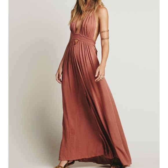 White Halter Maxi DRESS Look Into the Sun Ivory - Picture 5 of 6